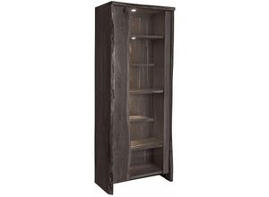 4251213550073 - Massivmoebel24de - Vitrine Akazie 81x45x204 grau lackiert pure acacia 406 - grau