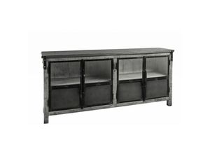 4251213560560 - Massivmoebel24de - Sideboard Mango 180x40x90 grau lackiert heavy industry 150 - grau