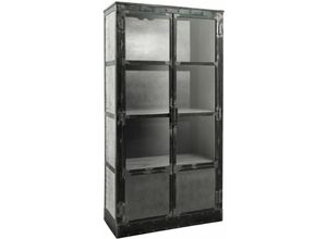 4251213561086 - Vitrine Mango 92x40x185 grau lackiert heavy industry 143 - grau