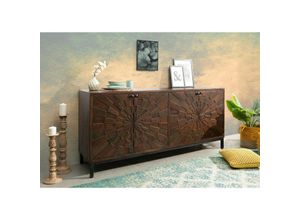 4251213562618 - Massivmoebel24de - Sideboard Akazie 183x46x86 braun lackiert stilmöbel 113 - braun