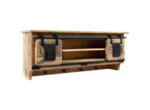 4251213563523 - Massivmoebel24de - Wandgarderobe Mango 115x30x45 natur lackiert railway 159 - natur