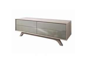 4251213563677 - Massivmoebel24 - TV-Board Akazie 145x45x50 braun-creme lackiert tromso 006 - hellbraun   creme