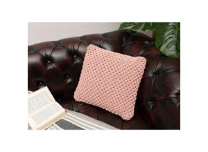 4251213564865 - Massivmoebel24 - Kissen 45x45 rosa knits - rosa