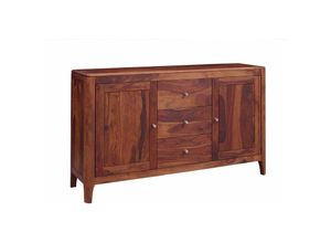 4251213565114 - Massivmoebel24 - Sideboard Sheesham146x40x86 walnuss geölt brooklyn 22 - dunkelbraun