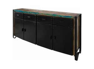 4251213565596 - Sideboard Altholz 180x43x90 mehrfarbig lackiert INDUSTRIAL 101 - mehrfarbig