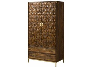 4251213566456 - Massivmoebel24de - Kleiderschrank Mango 99x55x190 braun geölt diamond 218 - braun