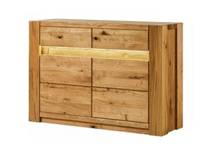 4251213567101 - Massivmoebel24 - Sideboard Wildeiche 123x40x85 natur geölt kent 130 - natur