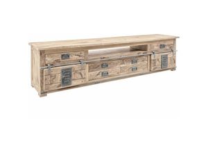 4251213569198 - Massivmoebel24de - TV-Board Mango 240x50x60 whitewash lackiert railway 356 - beige