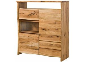 4251213570064 - Massivmoebel24 - Highboard Wildeiche 131x45x147 natur geölt pure oak 703 - natur