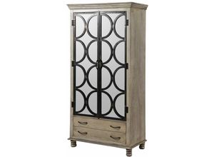 4251213571771 - Massivmoebel24de - Kleiderschrank Mango 97x50x190 grau lackiert hermitage 019 - grau