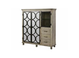 4251213571788 - Massivmoebel24de - Highboard Mango 150x45x160 grau lackiert hermitage 020 - grau