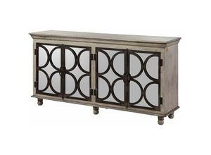 4251213571795 - Massivmoebel24de - Sideboard Mango 183x46x92 grau lackiert hermitage 010 - grau