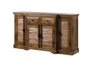 4251213572891 - Massivmoebel24de - Sideboard Mango 160x45x90 dunkelbraun geölt rodez 121 - dunkelbraun