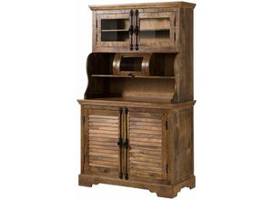 4251213573010 - Massivmoebel24 - Buffet Mango 110x55x190 dunkelbraun geölt rodez 153 - dunkelbraun