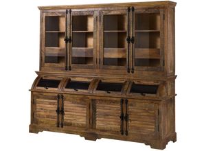 4251213573027 - Buffet Mango 210x55x190 dunkelbraun geölt rodez 154 - dunkelbraun