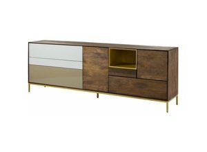 4251213573553 - Massivmoebel24 - Sideboard Mango 240x45x85 braun geölt chicago 106 - braun