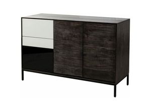 4251213573690 - Massivmoebel24de - Kommode Mango 134x45x85 dunkelgrau geölt chicago 207 - grau