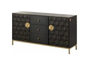 4251213574253 - Massivmoebel24de - Sideboard Mango 146x40x77 grau geölt diamond 122 - grau