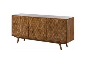 4251213575281 - Sideboard Akazie 160x42x75 Akazie natur lackiert mosayk 110 - natur