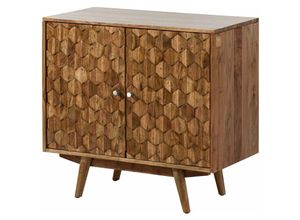 4251213575311 - Massivmoebel24de - Kommode Akazie 80x42x75 Akazie natur lackiert mosayk 113 - natur