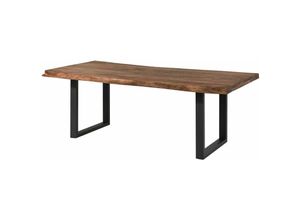 4251213578169 - Baumtisch Sheesham 240x100x77 grau gebeizt U-Beine anthrazit matt freeform 5 - grau 4251213578169 - Baumtisch Sheesham 240x100x77 grau gebeizt U-Beine anthrazit matt freeform 5 - grau