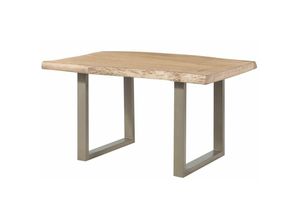 4251213578374 - Baumtisch Mango 140x90x77 beige lackiert   U-Beine silber matt freeform 5 - beige 4251213578374 - Baumtisch Mango 140x90x77 beige lackiert   U-Beine silber matt freeform 5 - beige