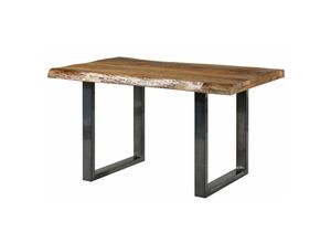 4251213578480 - Baumtisch Mango 160x90x77 natur lackiert   U-Beine anthrazit glänzend FREEFORM 5 - natur