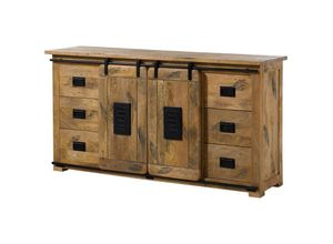 4251213580674 - Sideboard Mango 170x45x90 natur lackiert railway 193 - natur