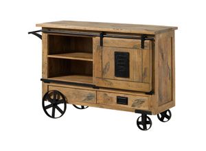 4251213580711 - Massivmoebel24 - Serviertisch Mango 120x45x85 natur lackiert railway 197 - natur