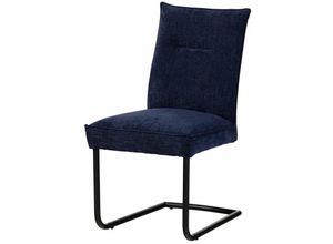 4251213581688 - Massivmoebel24de - Freischwinger 52x58x93 dunkelblau seattle 11 - blau