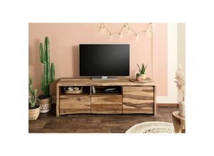 4251213582692 - Massivmoebel24de - TV-Board Sheesham 178x48x58 natur lackiert   sandgestrahlt pure sheesham 123 - natur