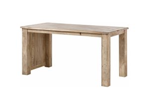 4251213586959 - Massivmoebel24 - Schreibtisch Mango 160x80x80 whitewash lackiert railway 3004 - beige