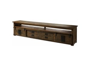 4251213589158 - Massivmoebel24de - TV-Board Mango 260x50x60 braun lackiert railway 455 - braun