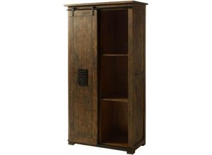 4251213589288 - Massivmoebel24 - Schrank Mango 100x50x190 braun lackiert railway 415 - braun