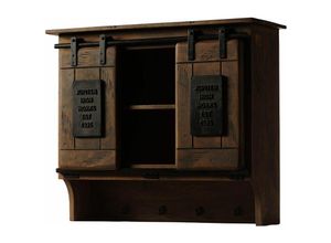 4251213589325 - Massivmoebel24de - Wandgarderobe Mango 90x30x75 braun lackiert railway 454 - braun