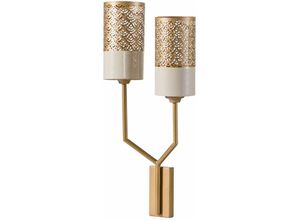 4251213592349 - Massivmoebel24 - Wandlampe 28x12x57 gold los angeles 82