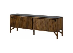 4251213592820 - Sideboard Mango 185x45x65 braun geölt   dunkler Granit LOS ANGELES 107 - braun   schwarz