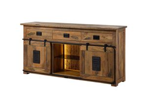 4251213594114 - Sideboard Mango   Altholz 180x45x90 natur lackiert railway lux 102