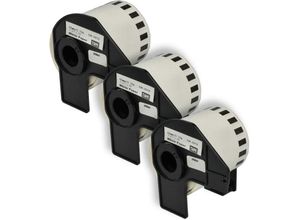 4251215357823 - vhbw 3x Set Etiketten-Rolle 62mm x 1524m kompatibel mit Brother P-Touch QL-580 QL-580N QL-650 QL-650TD QL-700 QL-710 Etiketten-Drucker