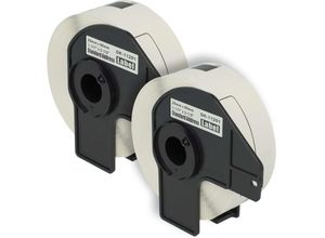 4251215358851 - vhbw Set 2x Etiketten-Rolle 27mm x 90mm kompatibel mit Brother PT QL-1050 QL1050N QL-1060 QL1060N Etiketten-Drucker