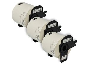 4251215359018 - 3x Etiketten-Rolle mit Halter 62mm x 100mm (300 Etiketten) kompatibel mit Brother pt QL1060N QL-500 QL-500A Etiketten-Drucker - Vhbw