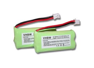 4251215368591 - Vhbw - 2x NiMH Akku 700mAh (24V) kompatibel mit schnurlos Festnetz Telefon Siemens Gigaset A140 Duo A140 Trio Ersatz für V30145-K1310-X359