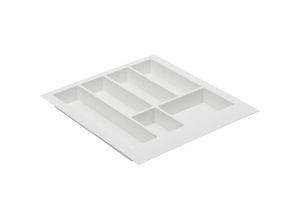 4251224327640 - Ms Beschläge - Besteckeinsatz Besteckkasten Schubladenkasten Universal Schubladen-Organizer Weiß 440mm