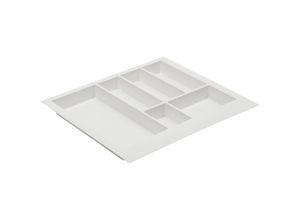 4251224327657 - Ms Beschläge - Besteckeinsatz Besteckkasten Schubladenkasten Universal Schubladen-Organizer Weiß 540mm