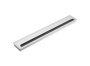 4251224328715 - Ms Beschläge - Kabeldurchlassdose Alu Kabelführung Bürstendichtung Silber eloxiert 80mm x 500mm