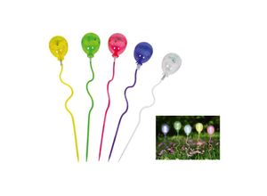 4251240701042 - technik@all Solarleuchten Luftballons 5er Set verschiedene Farben 85 x 60 cm Kunststoff