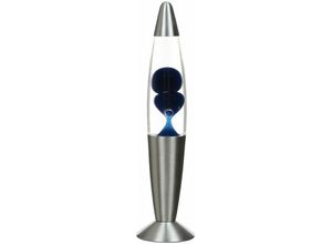 4251254227590 - Licht-erlebnisse - Harmonische Lavalampe Silber Wachs Blau rund Ø6cm timmy - Blau Klar Silber