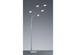 4251254234512 - Licht-erlebnisse - Moderne led Stehlampe rennes grau - Chrom Grau