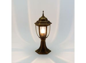 4251254236028 - Licht-erlebnisse - Sockelleuchte außen 415 cm hoch Rustikal IP43 E27 Wegeleuchte Garten Stehlampe Terrasse