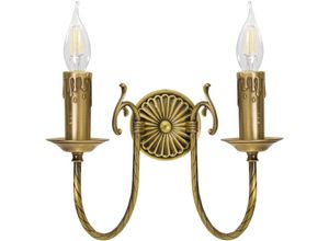 4251254242487 - Licht-erlebnisse - Jugendstil Wandlampe Bronze Hell - Bronze hell glänzend